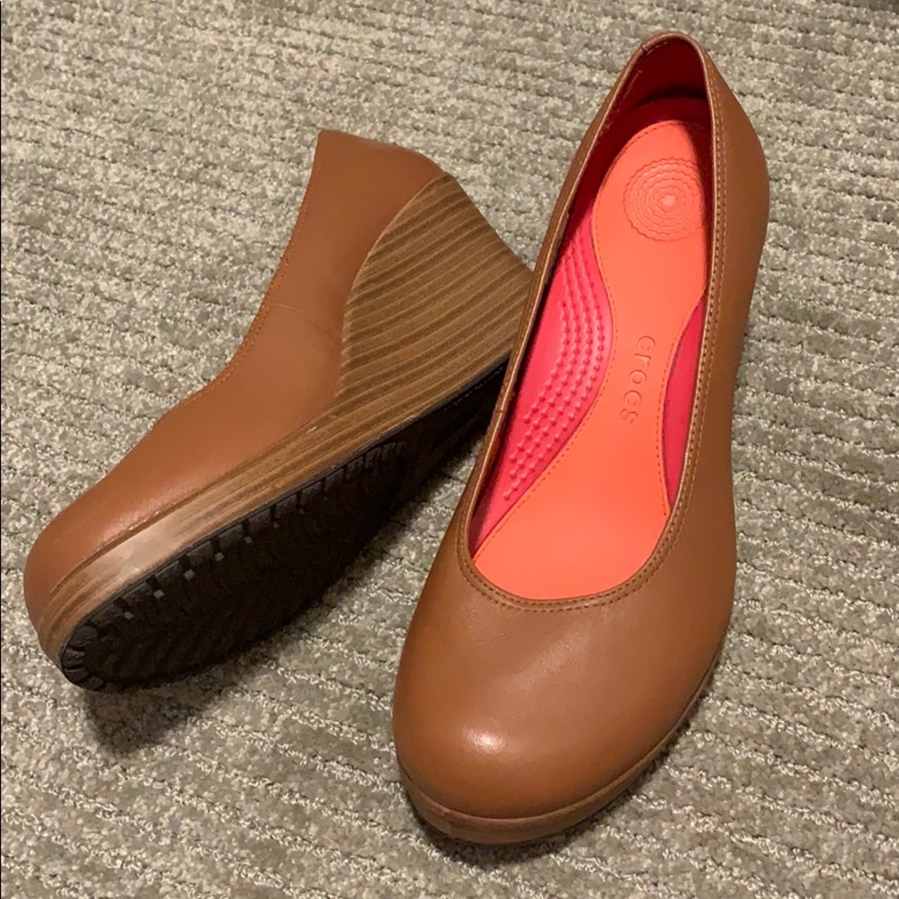 W9 Crocs Wedges❗️WORN ONCE❗️